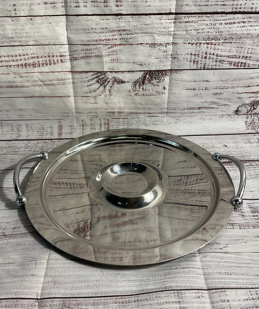 Towle Tray Lauffer Collection Italy Stainless 18/10 Chip And Dip 13.75"