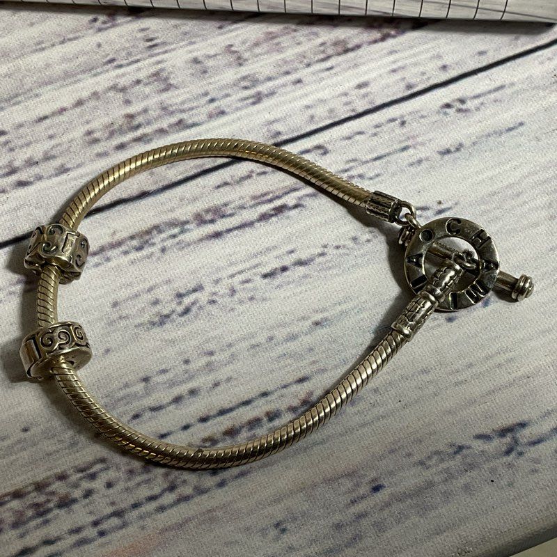 CHAMILIA Sterling Toggle Clasp 7" Bracelet- 19.69g