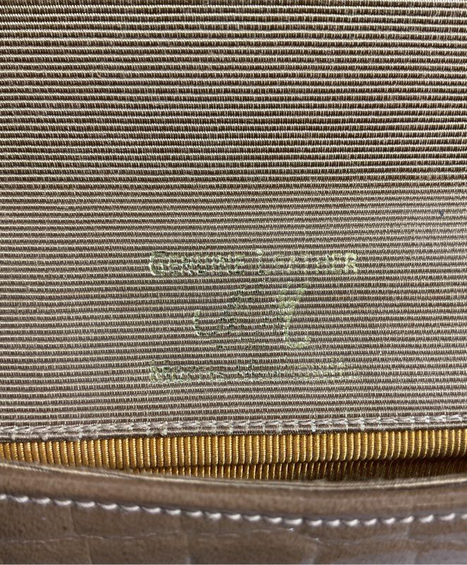 Morris Moskowitz Genuine Leather Brown Gold Tone Chain Strap Shoulder Bag