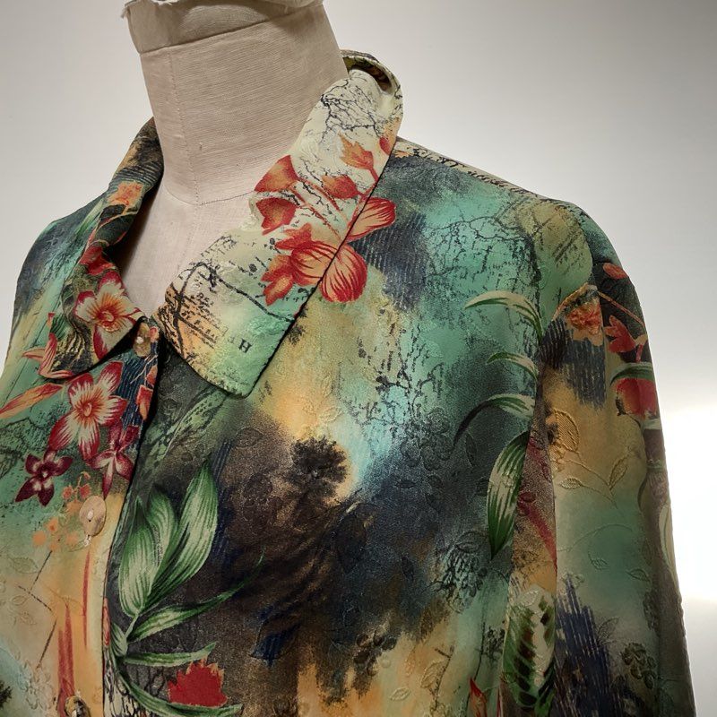 CITRON Santa Monica Women's Print Button Up Blouse- SZ 2