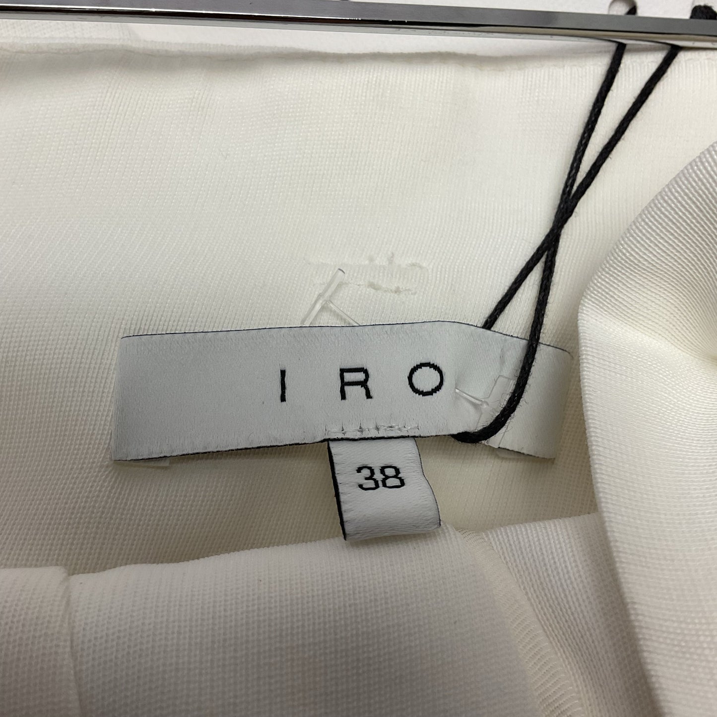 IRO White Lamezeta Women Belt Cinch Trousers Pants - Size 38 New