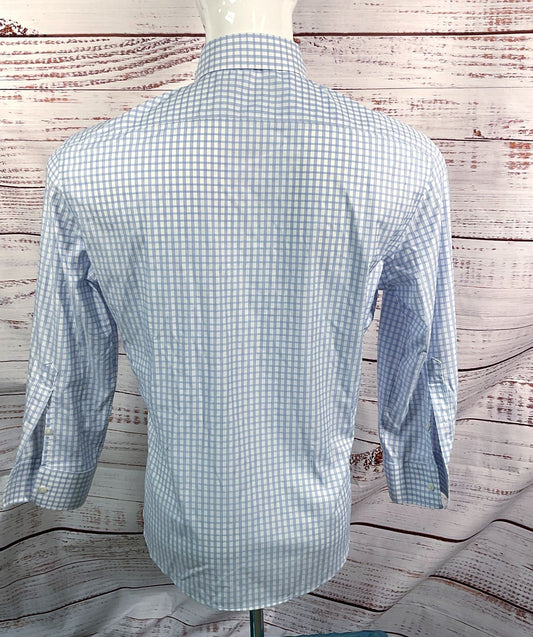 Liberty Shirt Co Checkered 3/4 Sleeve Shirt Blue