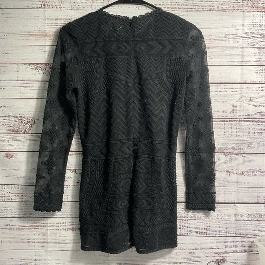 Isabel Marant X H&M Black Cotton Blend Lace L/S Back Zip Blouse - Size 6