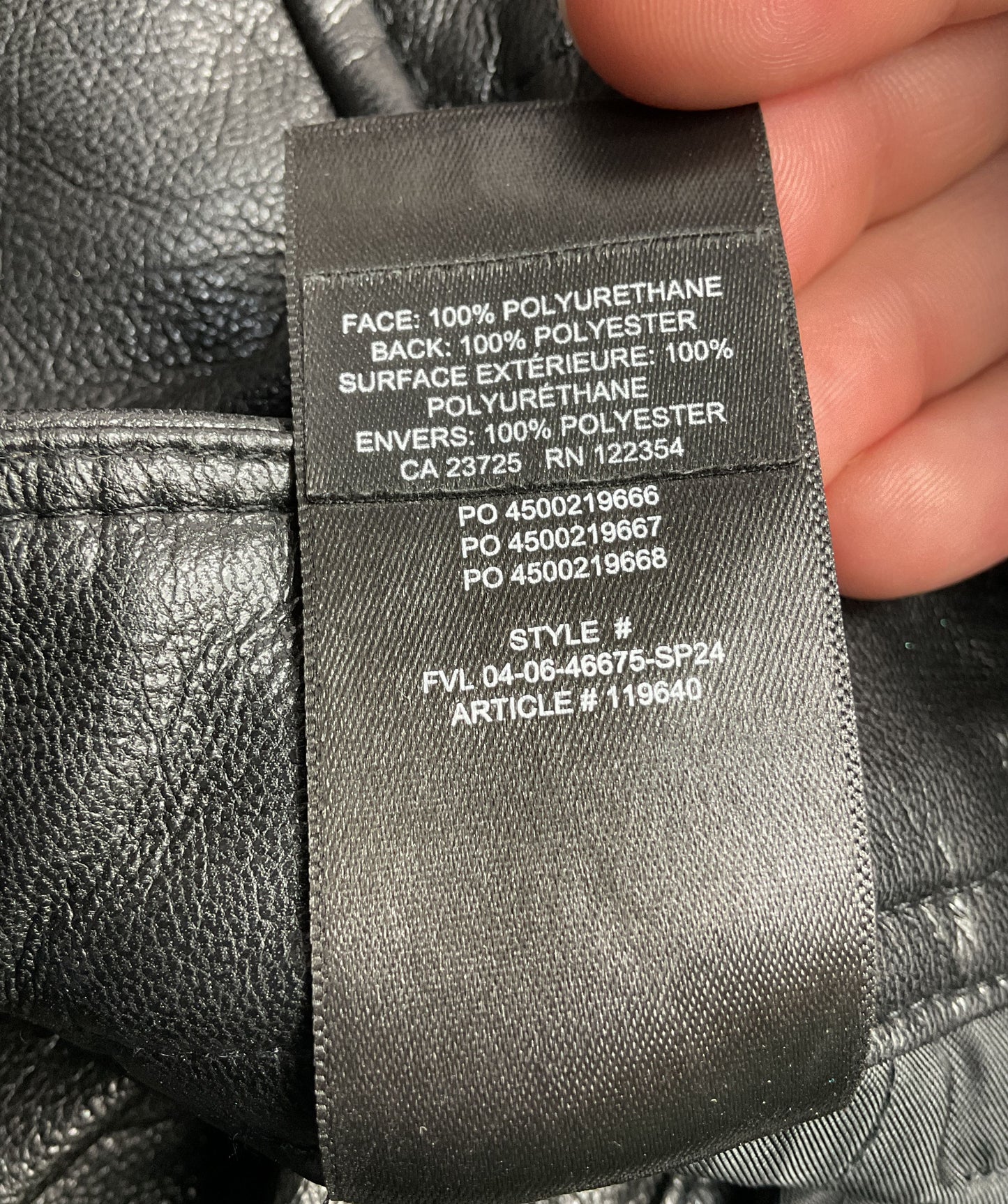 Wilfred Faux Leather Cargo Pants Black 2