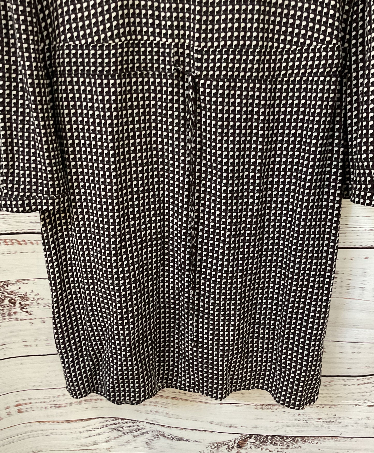 Johnston & Murphy Women's Brown Long Sleeve Geometric Print Dress Size S