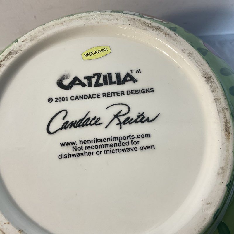 CATZILLA by CANDICE REITER Hand Painted Cats Teapot- 7.25"
