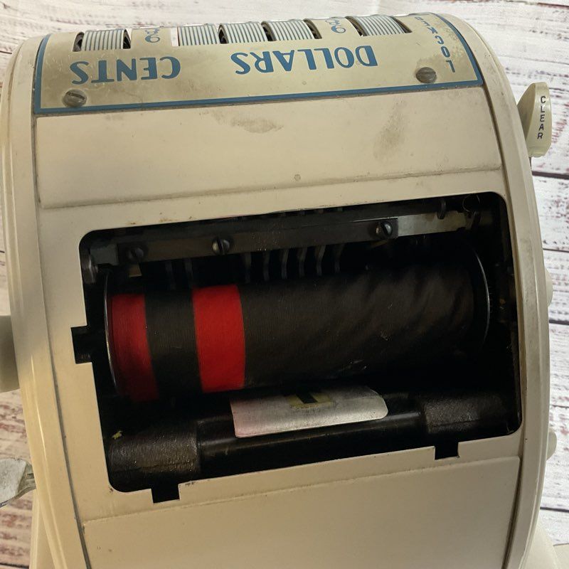 VTG./ANTIQUE PAYMASTER Series 8000 Check Printer Machine Ribbon Writer With Key