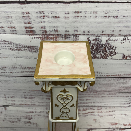 Villeroy & Boch Splendor Di Marmo Gilded Ceramic 9" Candle Stick Holder