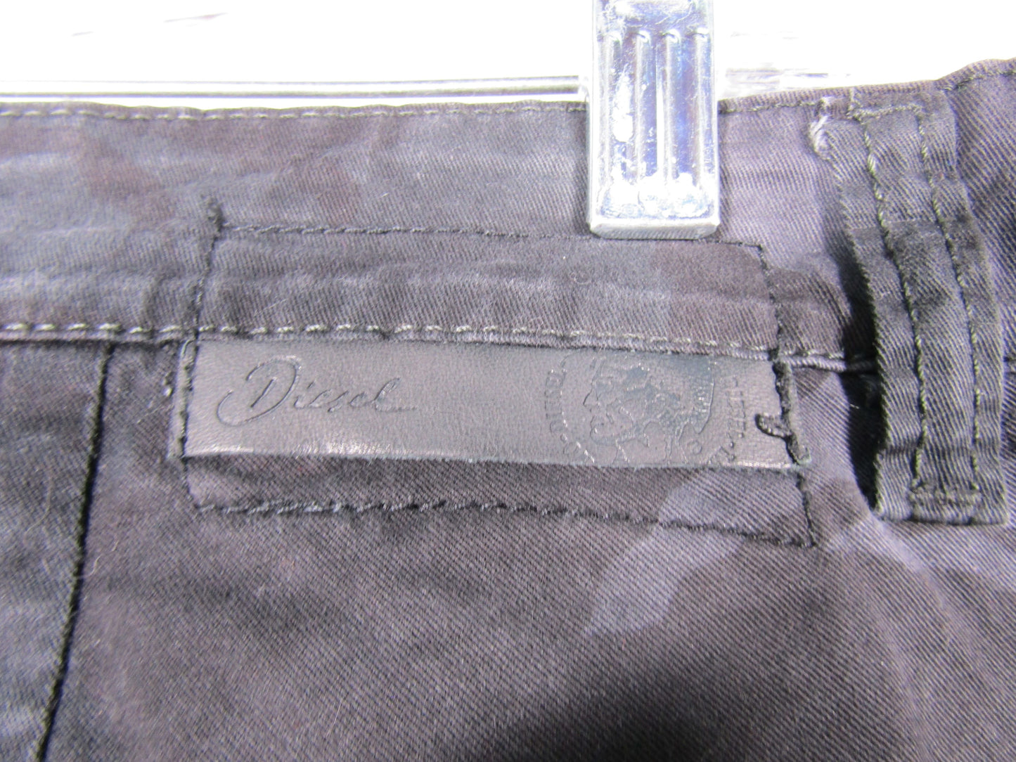 Diesel Women's Black & Gray Camo Print Slim Fit Pants Size 29
