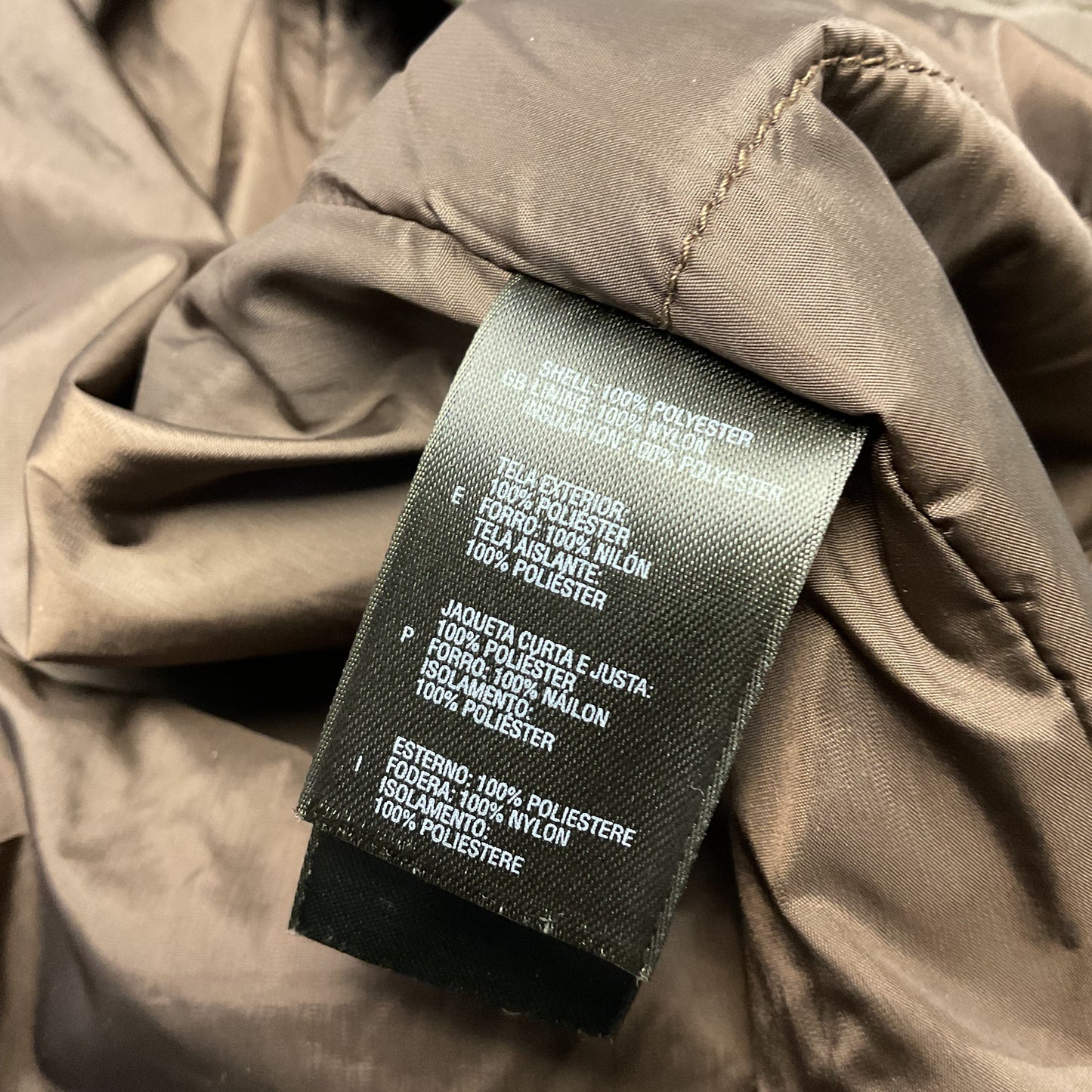 The North Face Brown Zip Up Liner Women's Hooded Jacket Coat - Size M