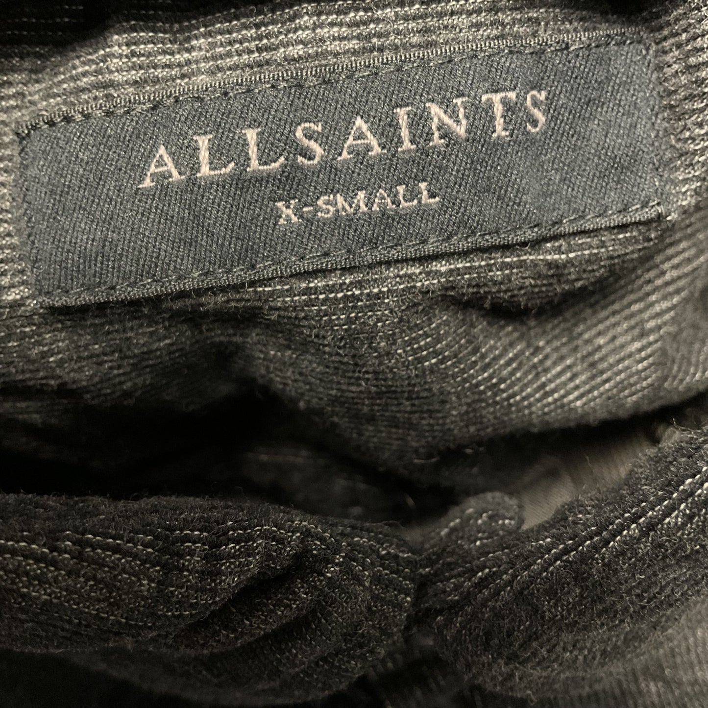 All Saints Lorella Black Corduroy long Sleeve Button Down T-shirt - Size X Small