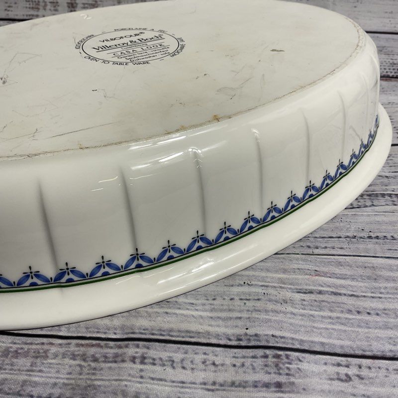 Villeroy & Boch Casa Look 14" Oven To Table Porcelain Oval Baker Casserole Dish