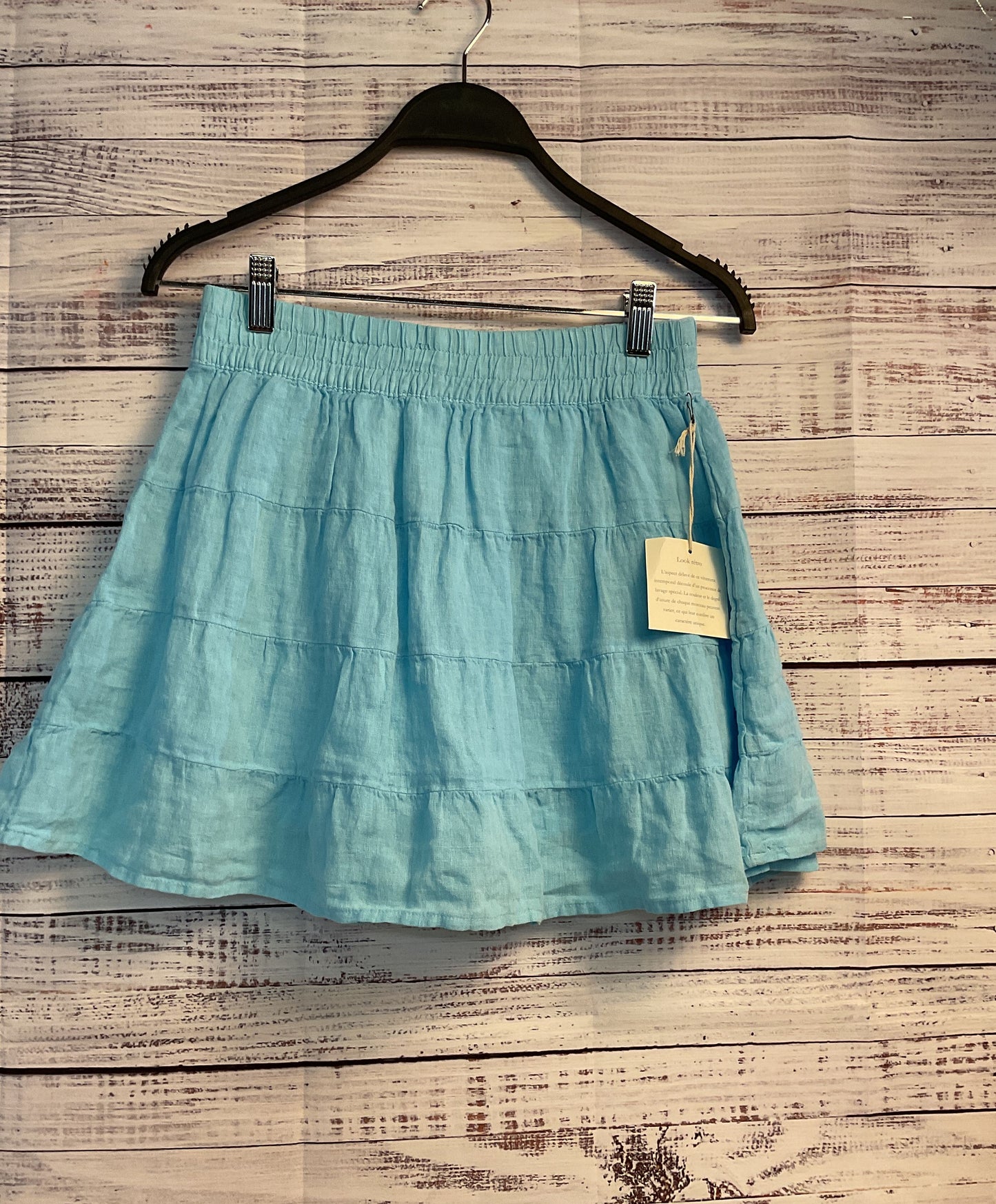 NWT Women's House of Harlow 1960 Turquoise Linen Skirt Size S