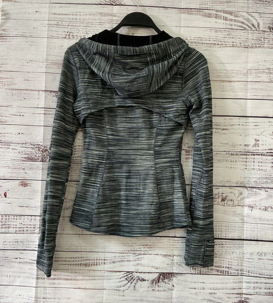 Women's Lululemon Gray & White Jacket with hood Size 4 Great Condition!