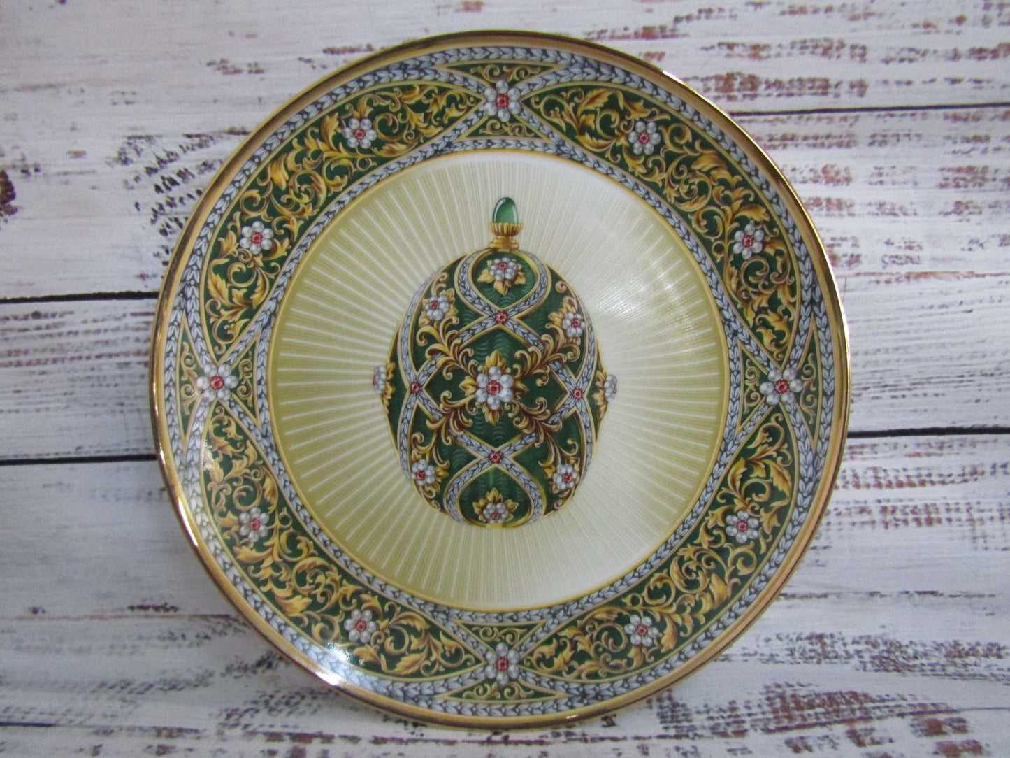 Franklin Mint House of Faberge Garden of Jewels Imperial Egg Plate
