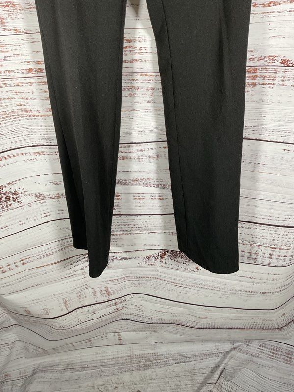 Vertigo Paris Women's Silver Metal Logo Black Dress Pants Size 2 US France