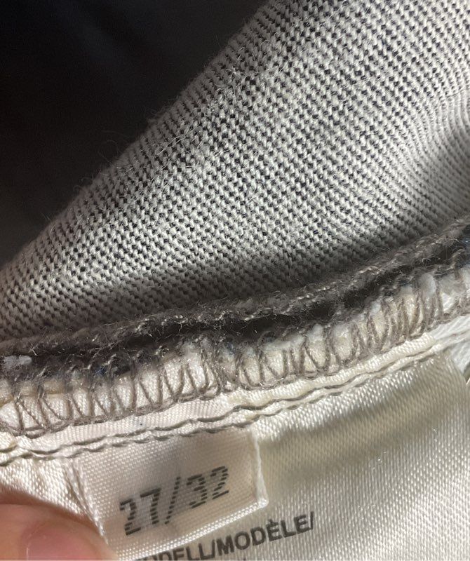 Acne Studios No Blue Flock Striped Textured Jeans Multicolor 27/32