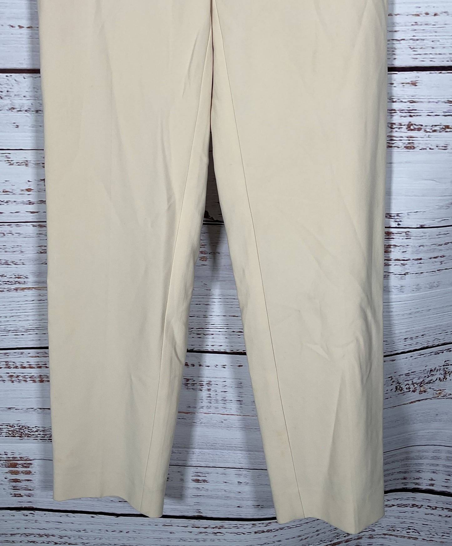 St. John Women's Cream Dress Pants Trousers Size 2 Made in The U.S.A.