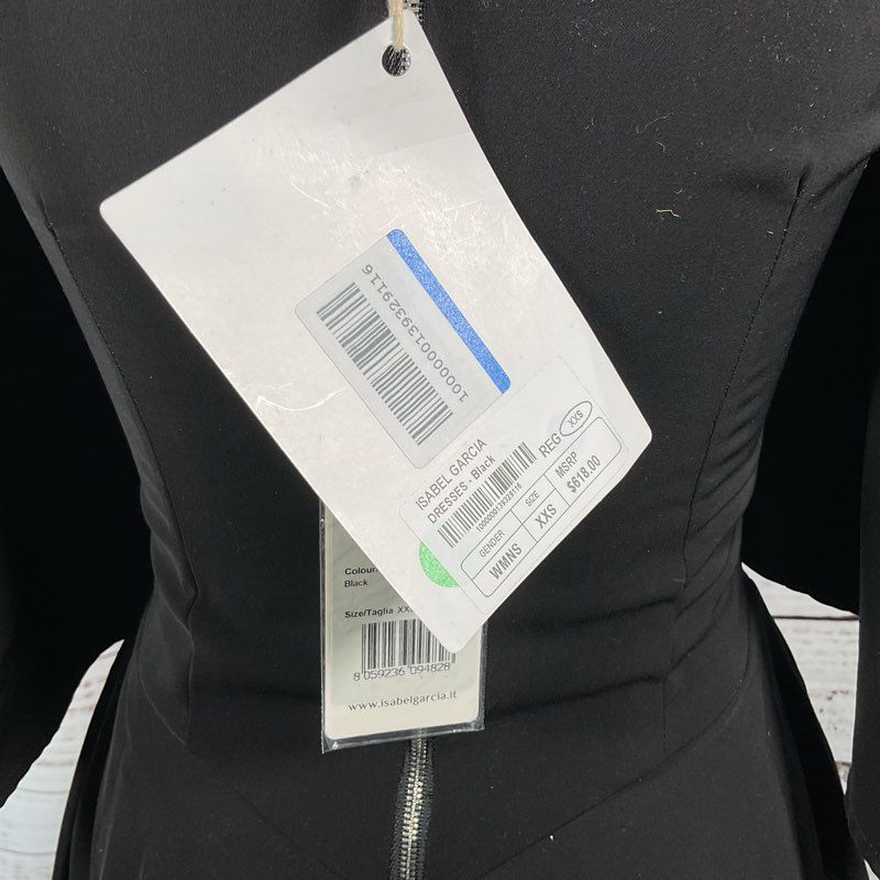 NWT ISABEL GARCIA Women's Black Flowy Sleeves Dress- SZ 0