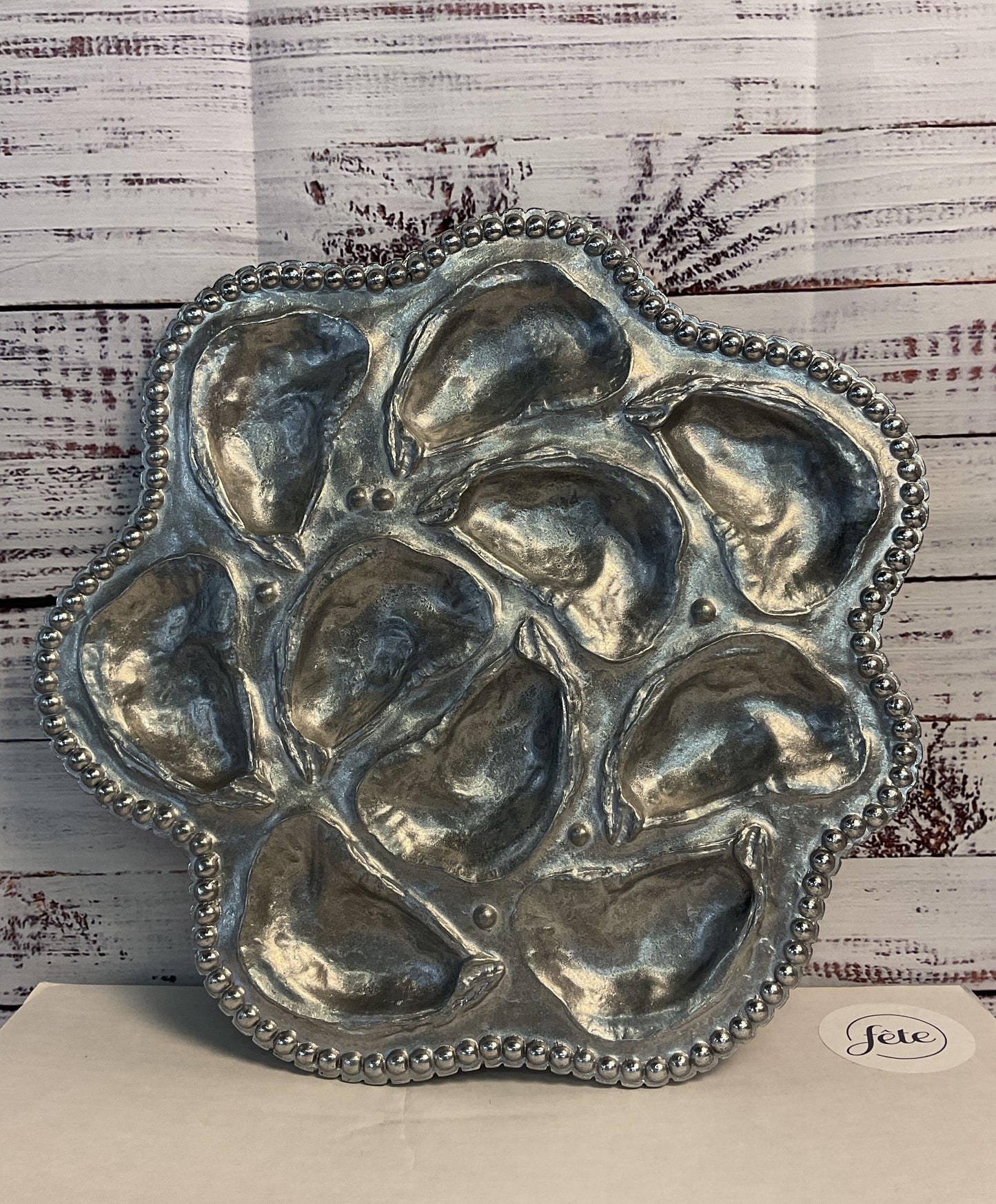 Salisbury Home Collection Silver Pearl Cast Aluminum Infinity Oyster Griller