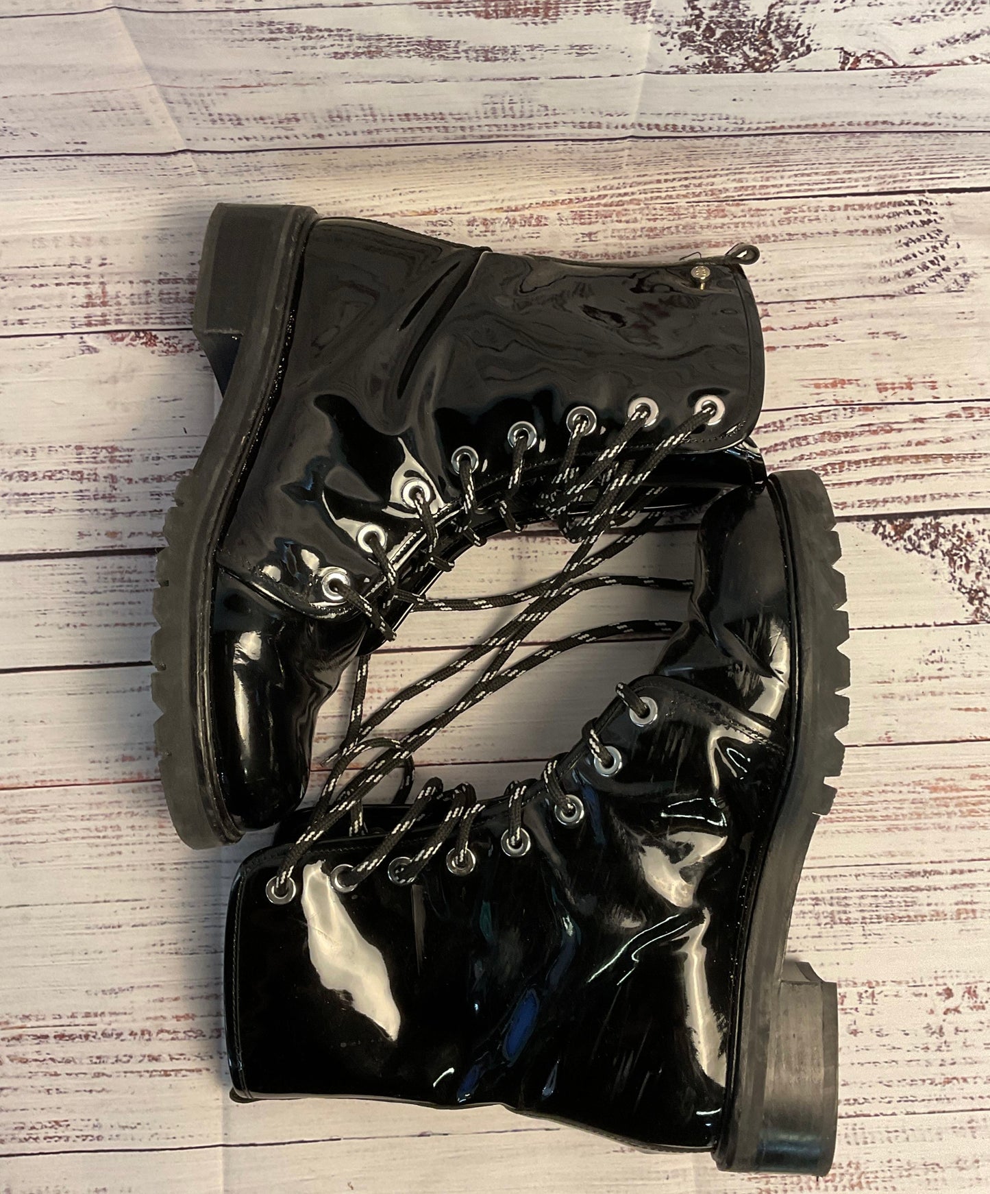 Stuart Weitzman Black Solid Metermaid Combat Boot Men 9