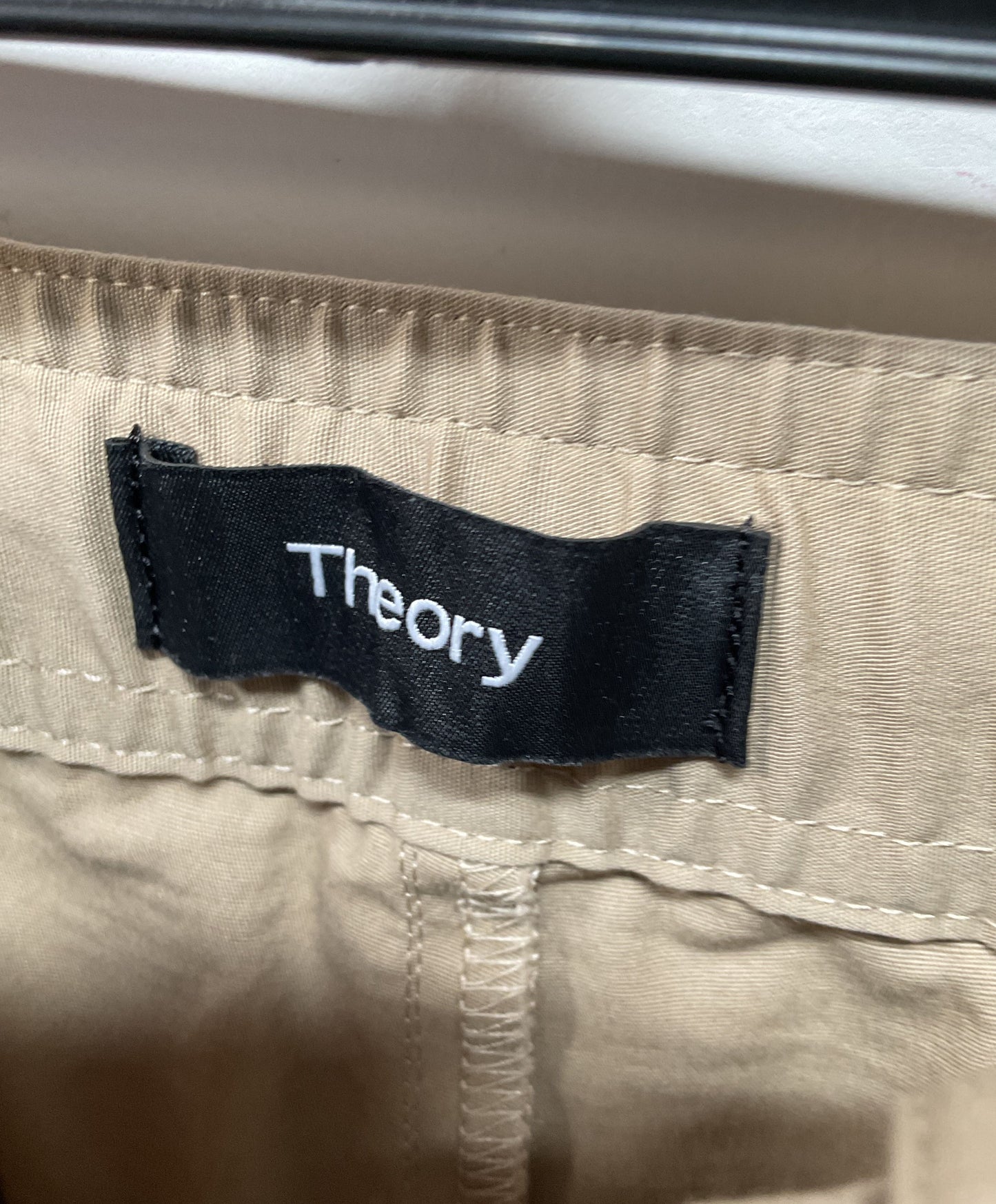 Theory Mayer Men's Dark Beige Drawstring Pants Size 33