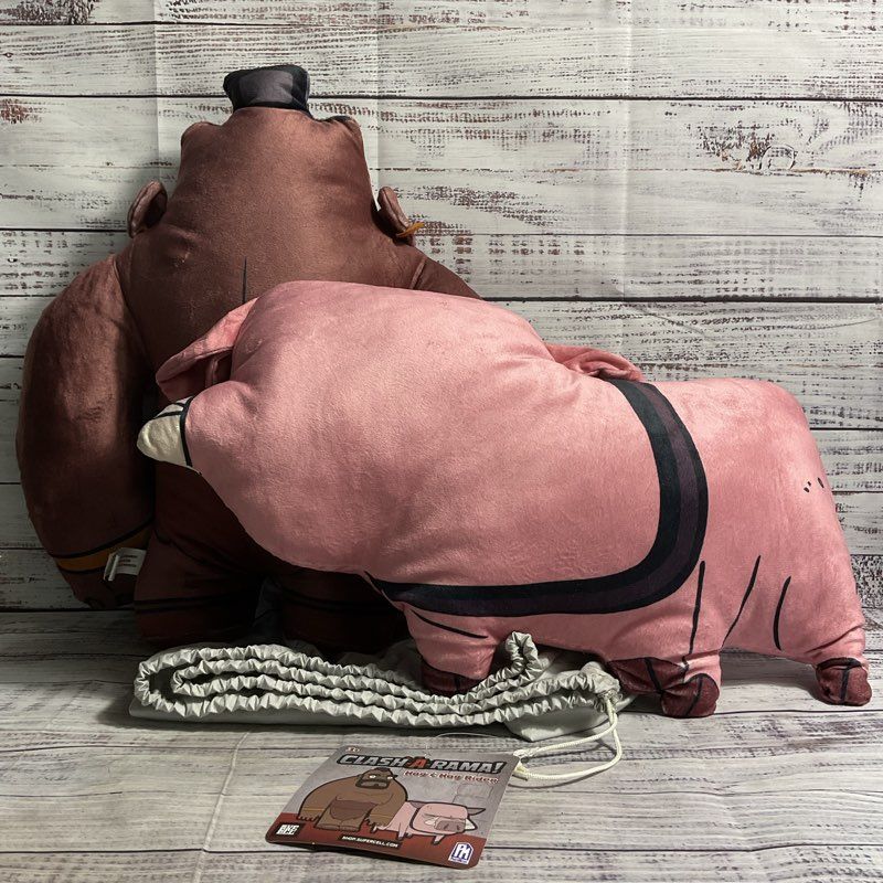 NWT Clash Of Clans Hog Rider & Hog Plush Stuffed Animal Clash-A-Rama