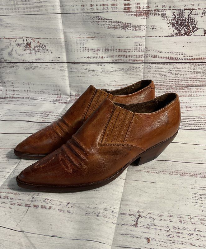 Guess By Georges Marciano Women's Brown Leather Ankle Booties Size 6.5B