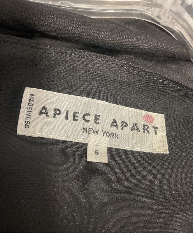 Apiece Apart Women's Black Linen Blend Jumpsuit Size Made in USA