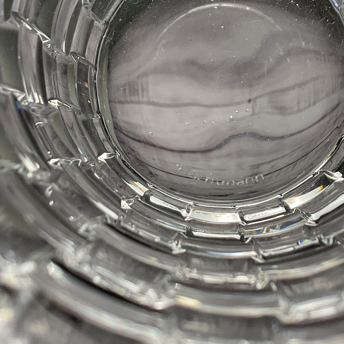 Nachtmann Clear Crystal Glass High Ball Woven Wicker Pattern 6" Glass