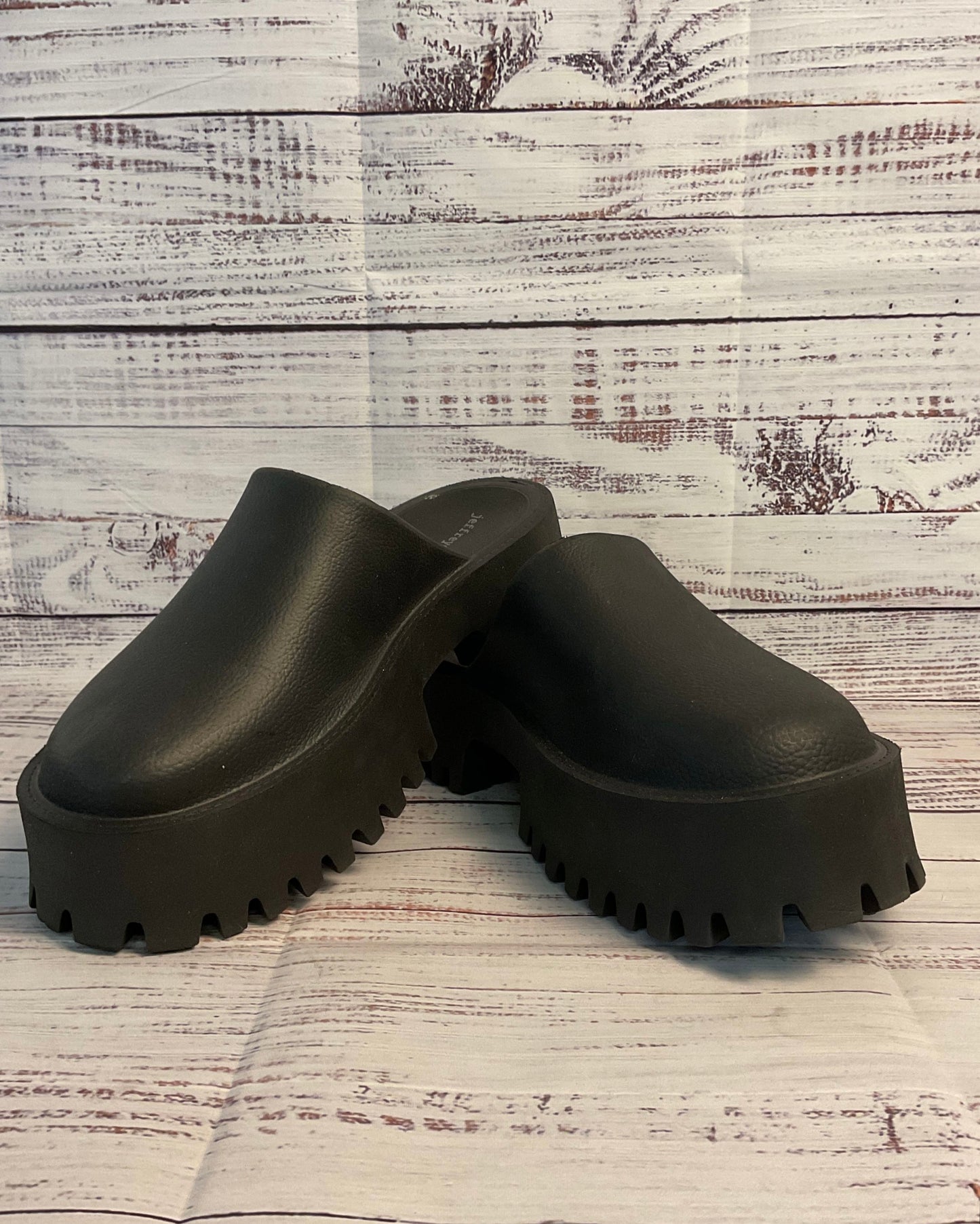 Jeffery Campbell Black Solid Mule Clog Women's Size 9
