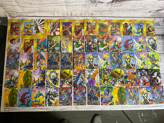 1985 MARVEL OverPower Card Game- 157 Cards Total
