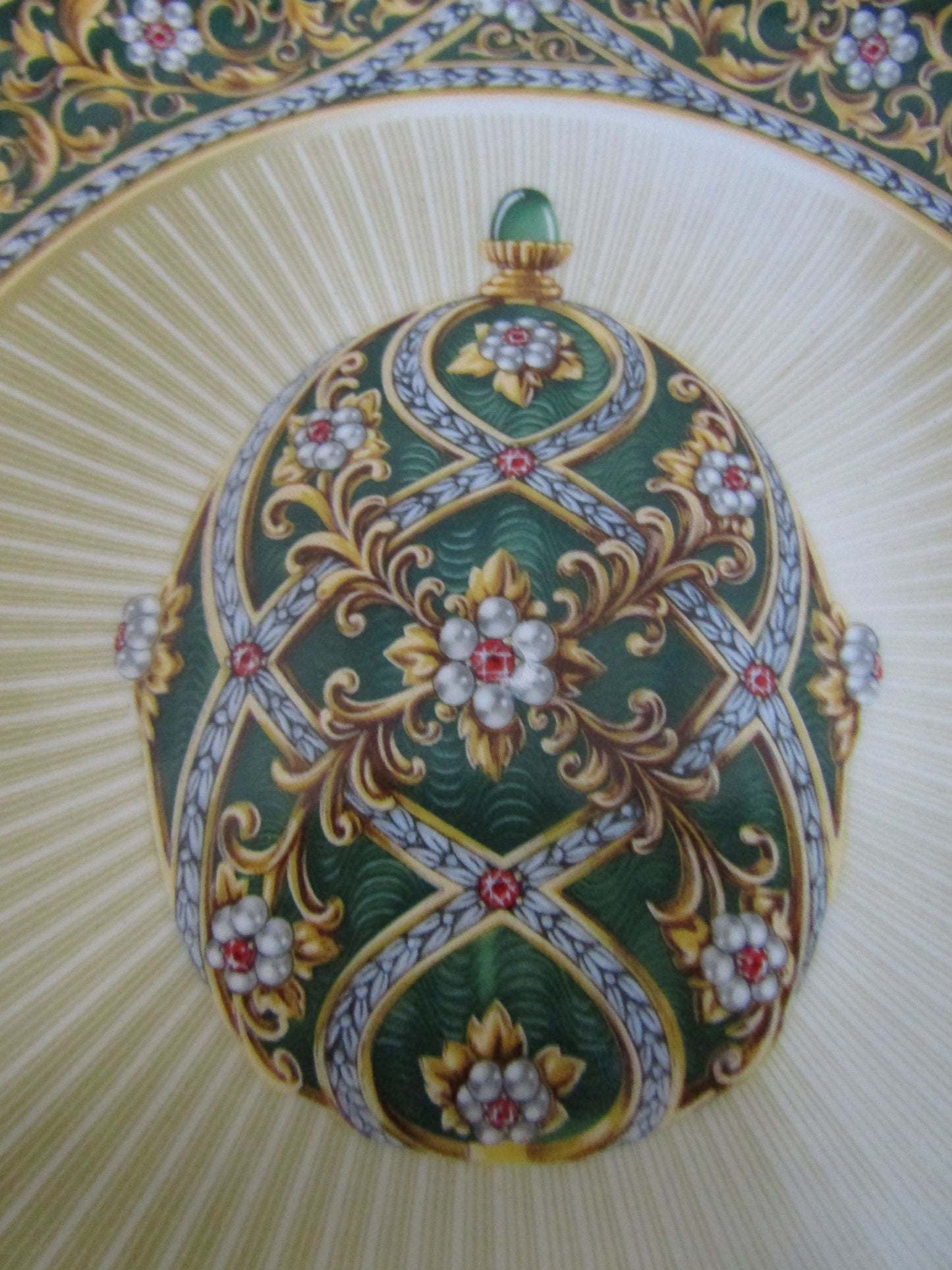Franklin Mint House of Faberge Garden of Jewels Imperial Egg Plate