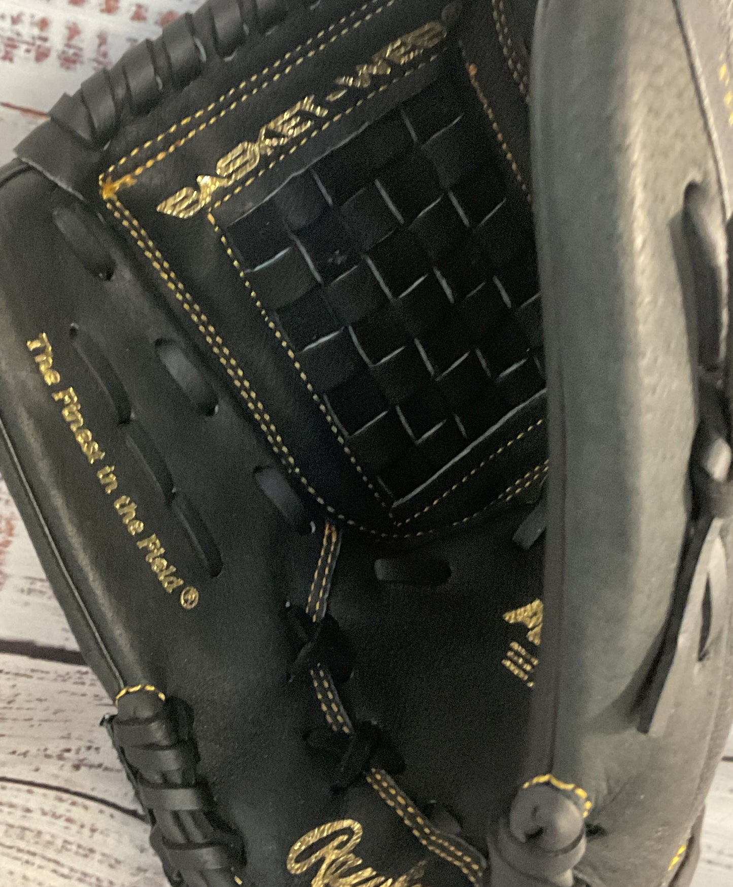 Rawlings Leather Left Handed Baseball Glove Mitt Black
