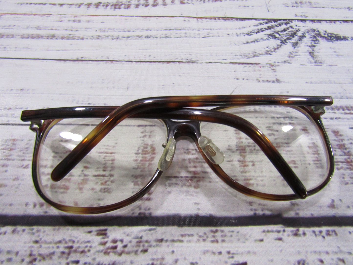 Vintage Revue Oversized Brown Havana Eyeglasses Frame Made in Italy