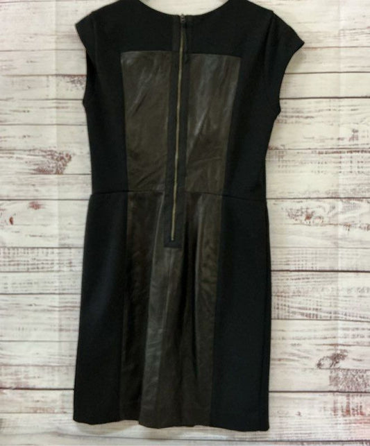 Women's Rebecca Taylor Black Leather Corset Dress Size 8