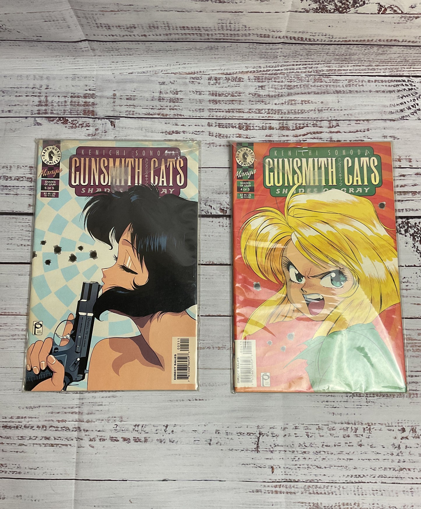 1997 Print Gunsmith Cats: Shades Of Gray: Kenichi Sonoda Vol #3-5 of 5 LOT