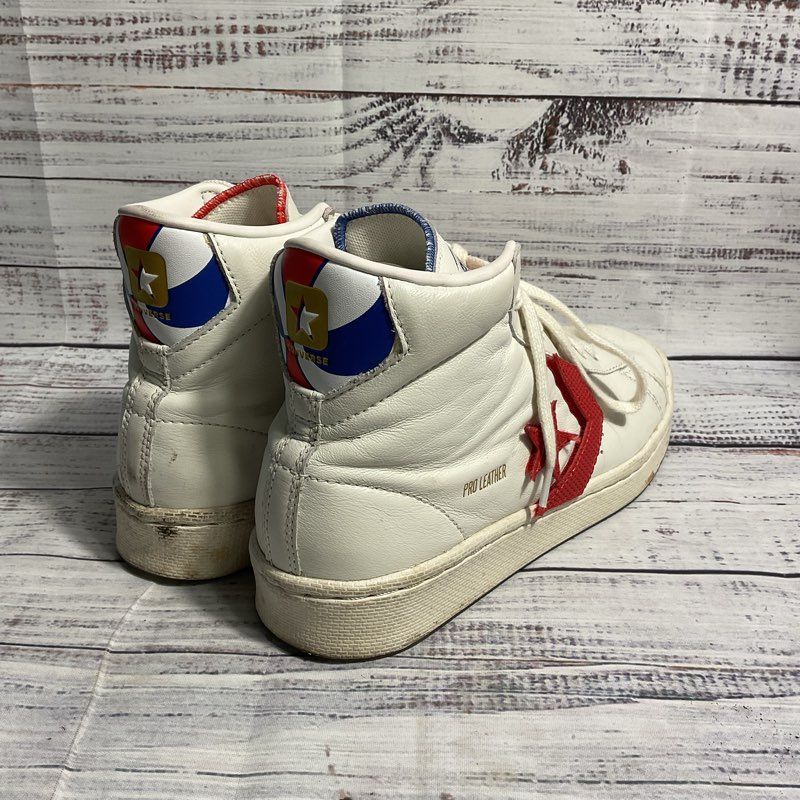 Converse Birth of Flight High Top Leather White/Red/Blue Athletic Shoe Men's 6.5
