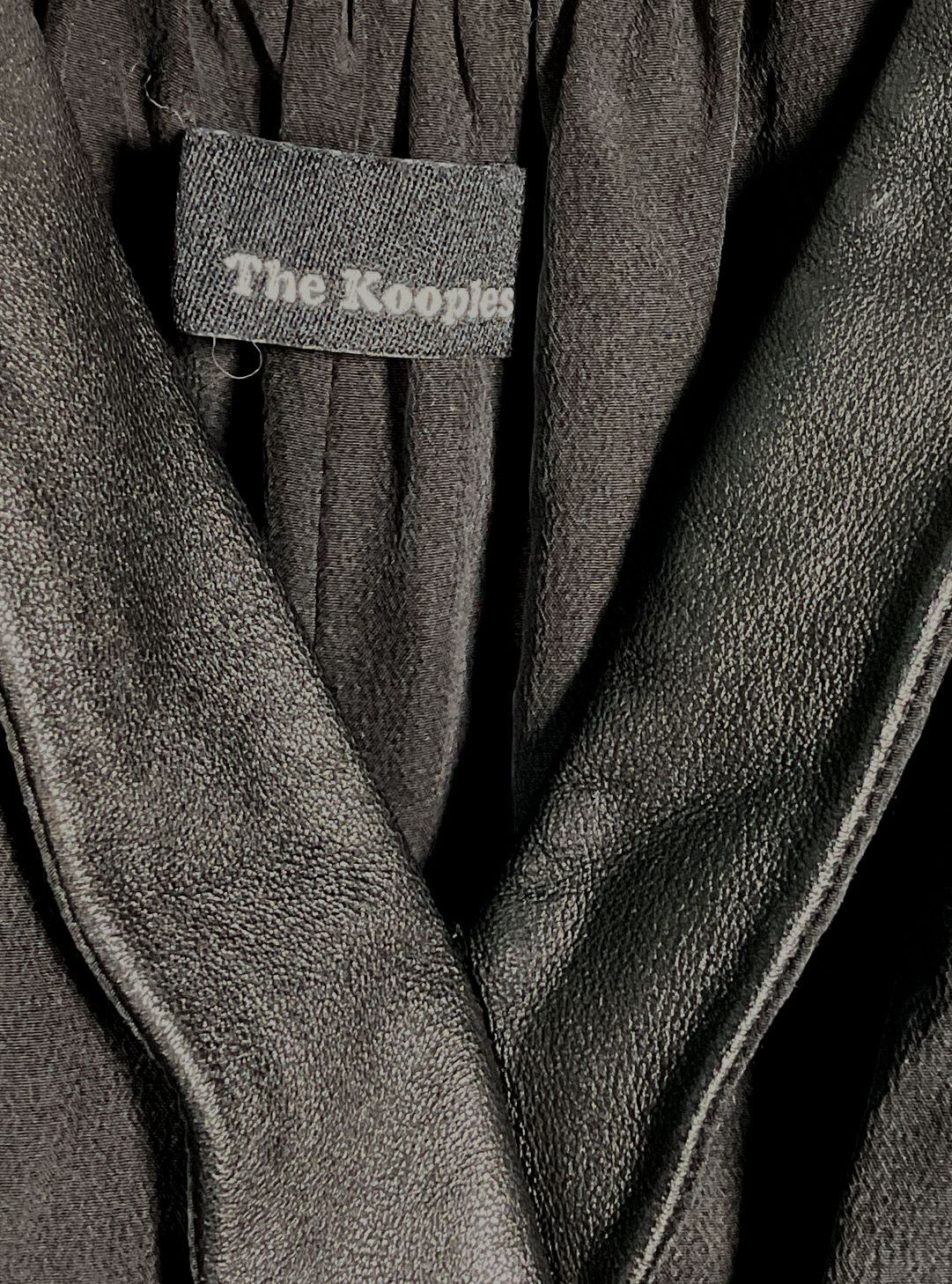 The Kooples Silk Crepe Strappy Jumpsuit Dark Gray XS