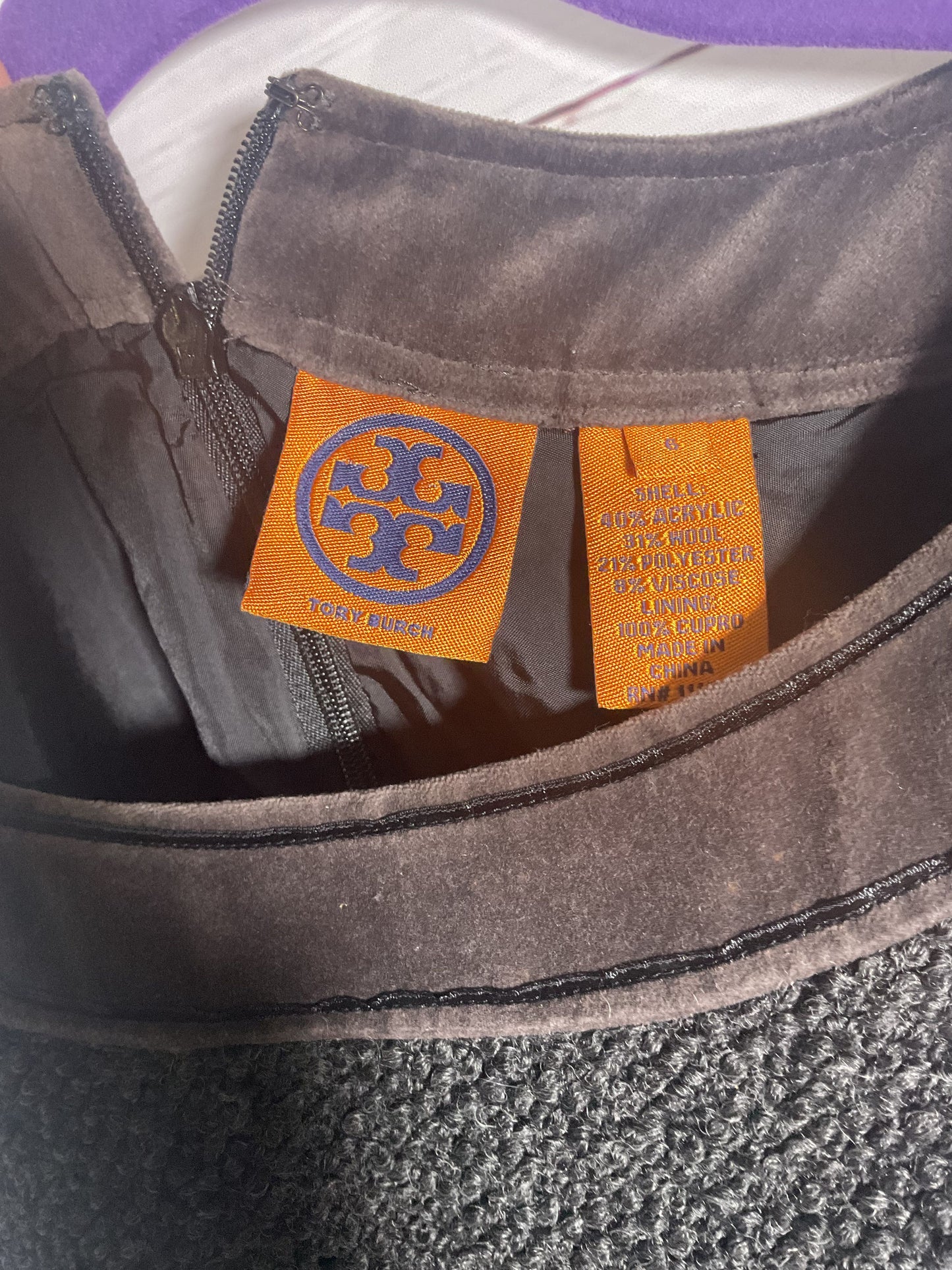 Tory Burch Gray/Brown Dress - Size 6