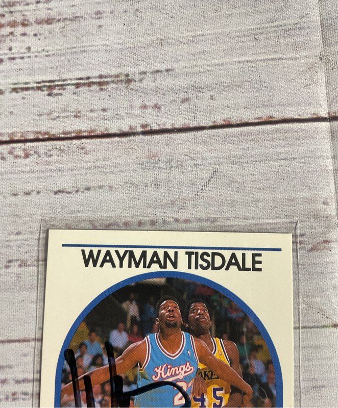 Vintage Wayman Tisdale Signed 1989 NBA Hoops #225 Trading Card