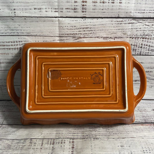 Sur La Table Pumpkin Harvest Earthenware Autumn Baking Dish Handled 12" Cookware