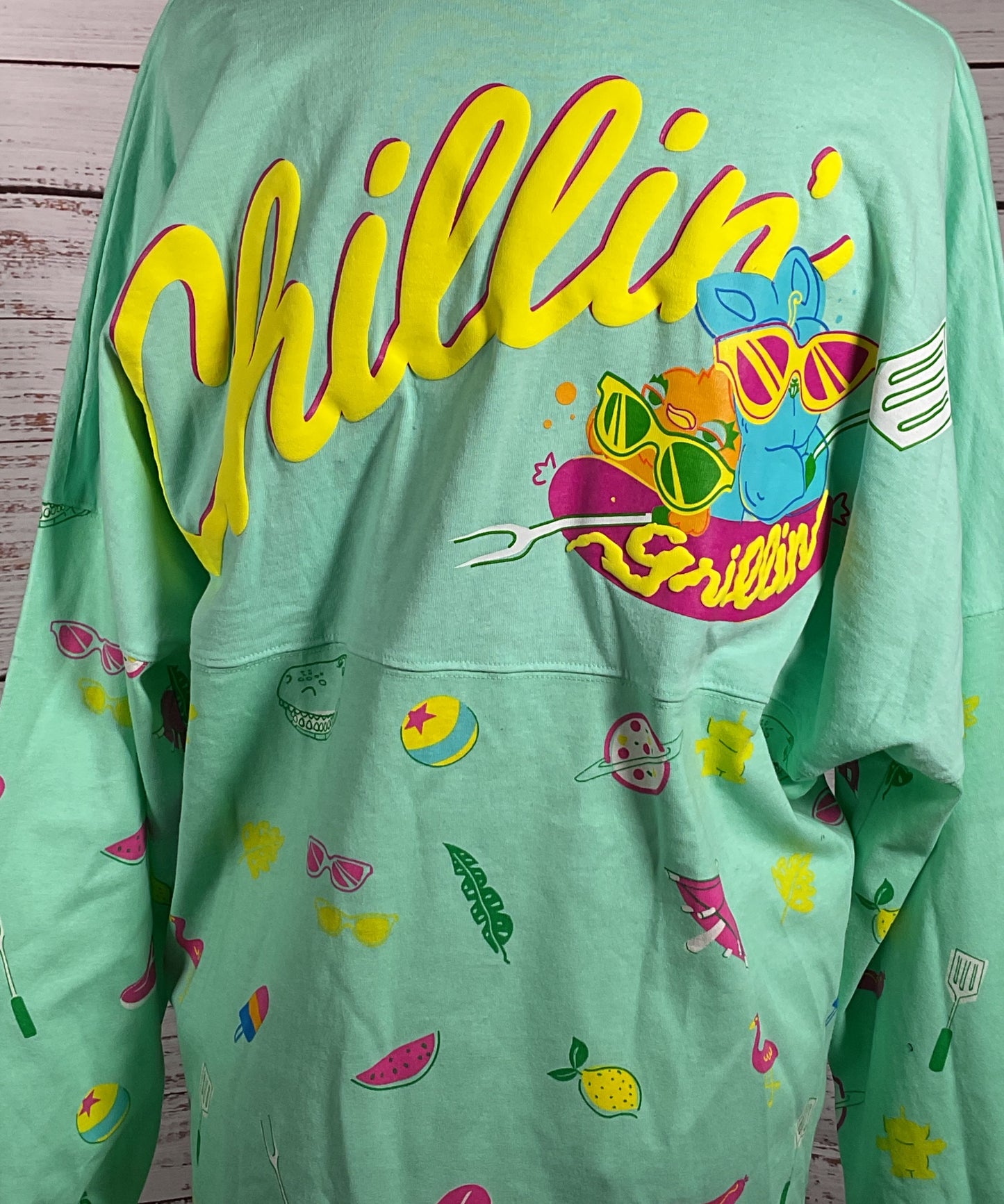 Disney Pixar Toy Story Summer Splash Chillin & Grillin Spirit Jersey Green L