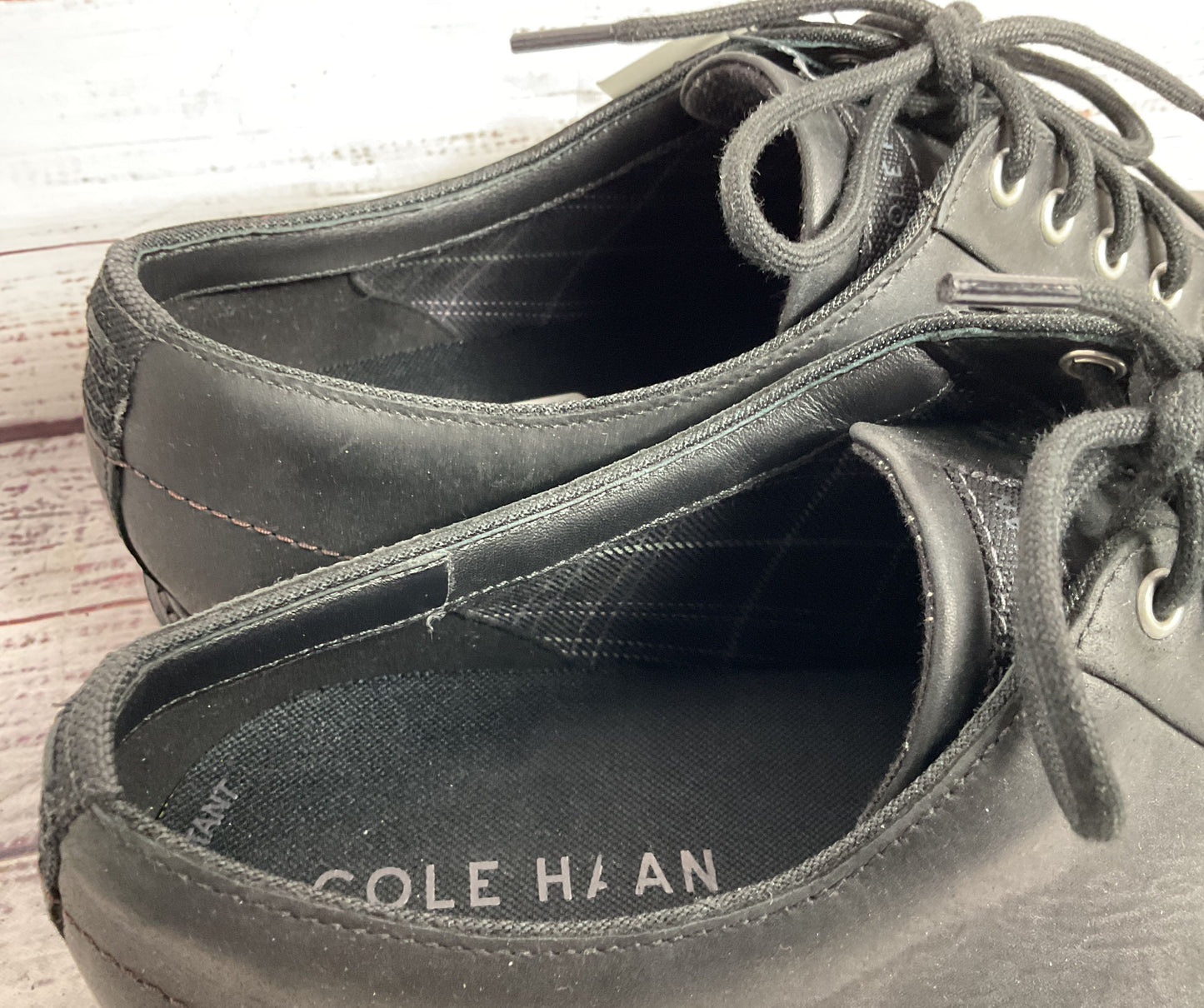 Cole Haan Leather Oxford Casual Shoes Black 12