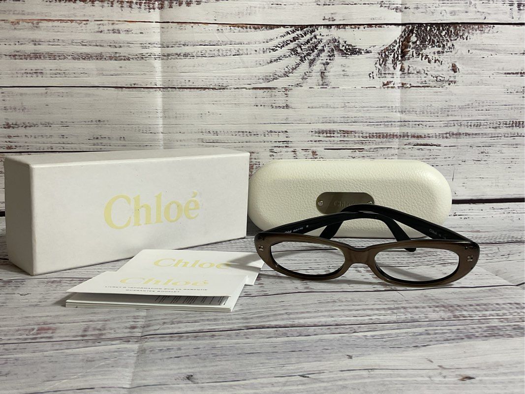 CHLOE 9S Women's Brown Eyeglasses with Case- SZ 140 (HAS NO LENSES)