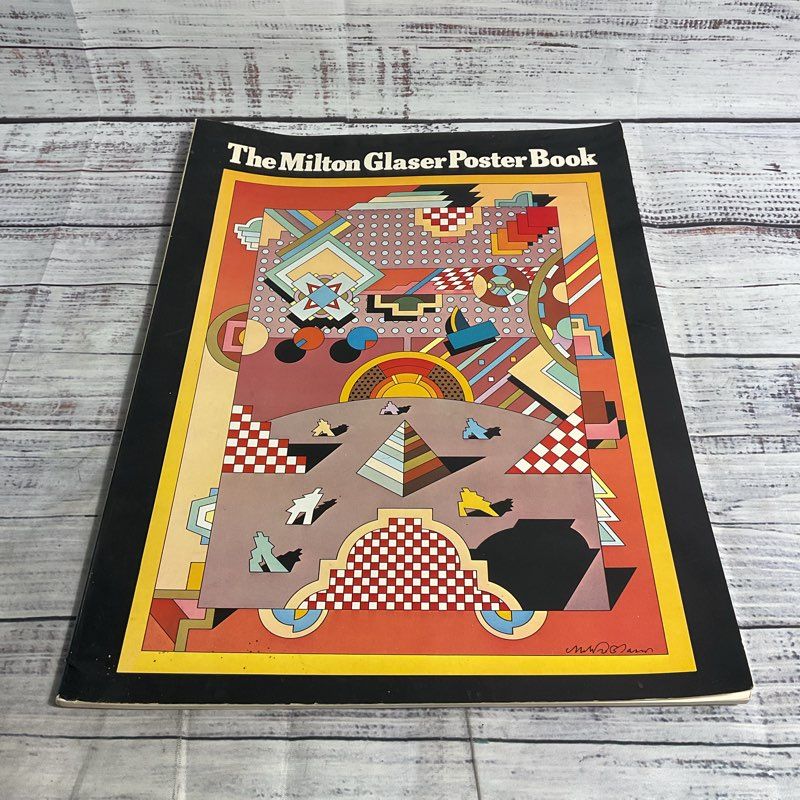 VTG. 1977 The Milton Glaser Poster Book Oversized Paperback Coffee Table Book