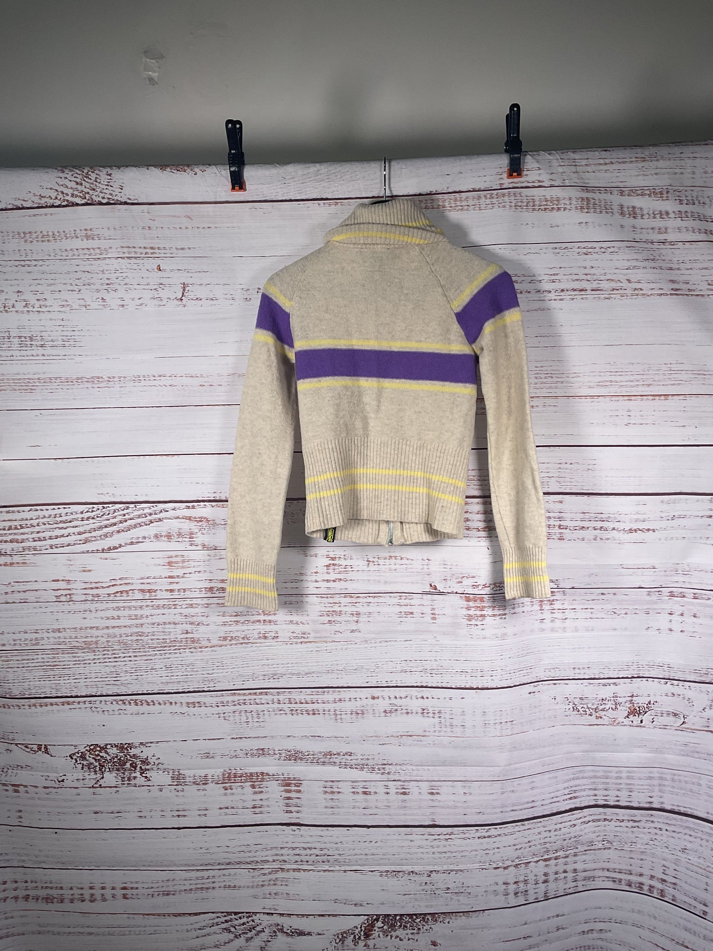 Diesel Beige Zip Up Turtleneck Sweater - Size S