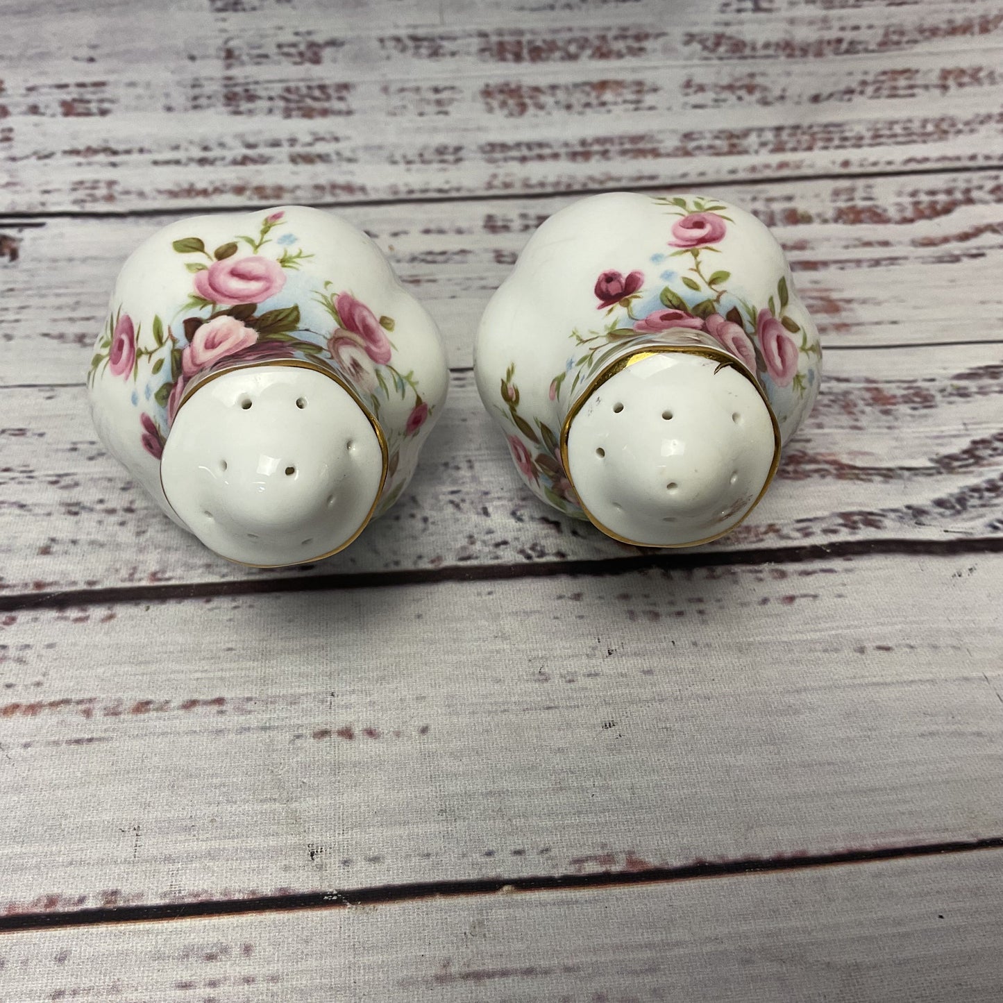 Royal Albert Cottage Garden Pattern Ceramic Salt & Pepper Shakers