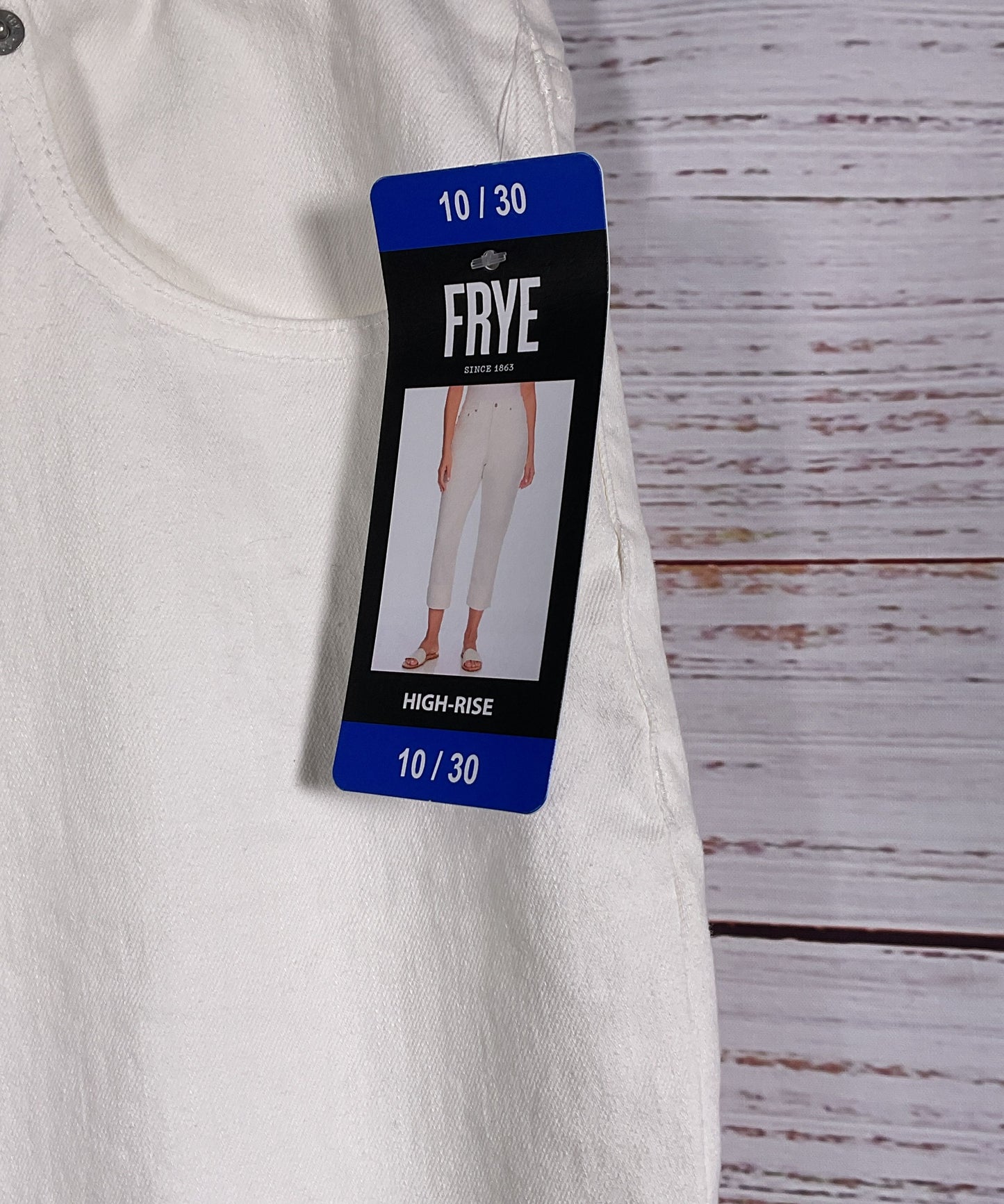 Frye Women's High Rise Amari Jeans White 10