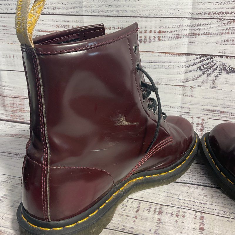 Dr. Martens 1460 Red Vegan Leather Combat Boots 23756 Men's 10/Women's 11 US